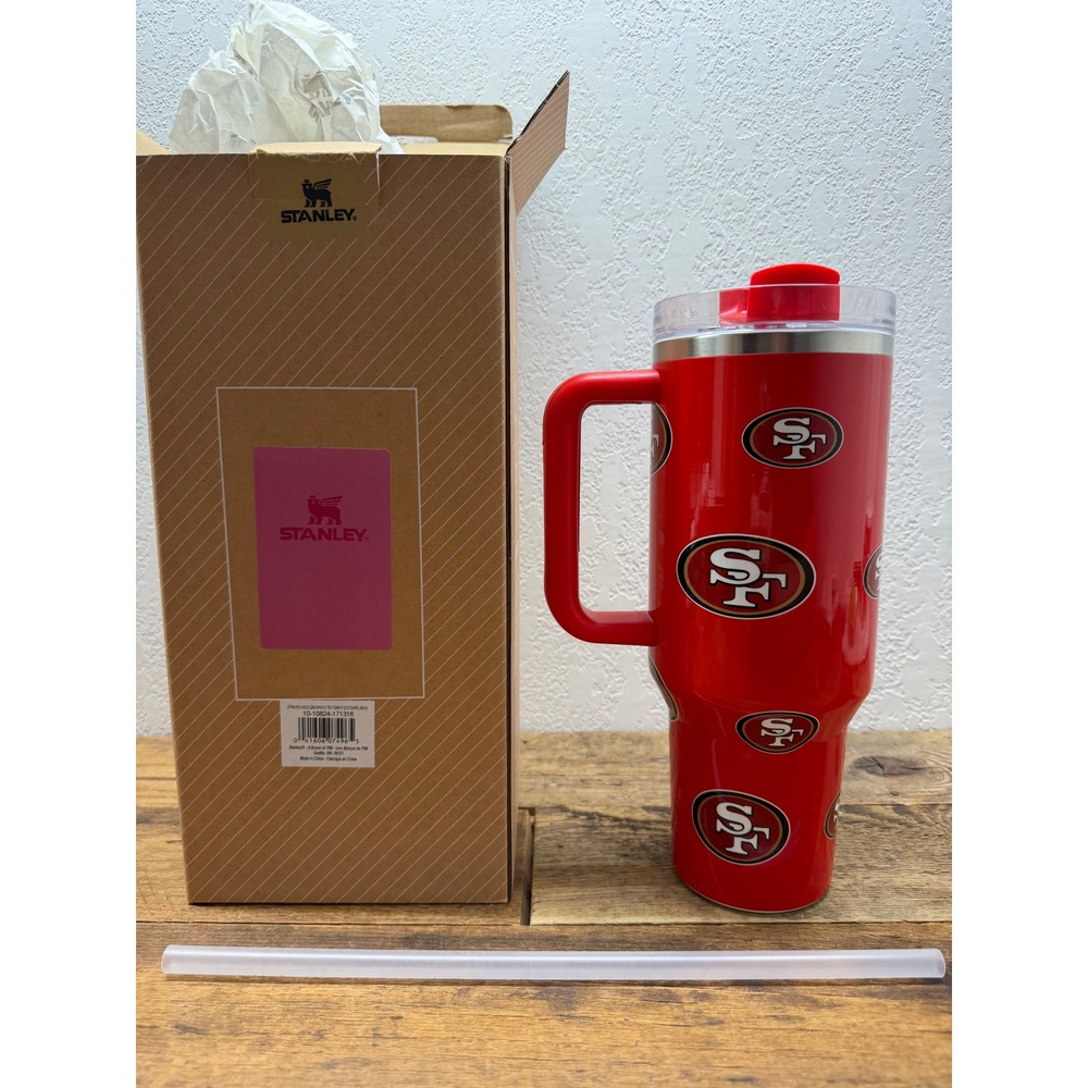 Stanley 40oz Quencher H2.0 FlowState Tumbler San Francisco 49ers NFL Red Mug New - Picture 2 of 4